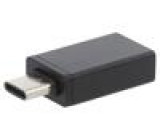 Adaptér USB 3.0 USB A zásuvka,USB C vidlice Barva: černá