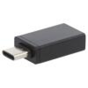 Adaptér USB 3.0 USB A zásuvka,USB C vidlice Barva: černá