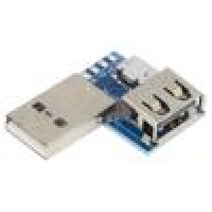 Modul: adaptér Micro USB,USB A zásuvka,USB A vidlice 25x25mm