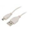 Kabel USB 2.0 USB A vidlice,USB B mini vidlice zlacený 1,8m