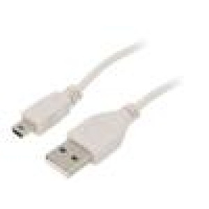 Kabel USB 2.0 USB A vidlice,USB B mini vidlice niklovaný