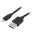 Kabel USB 2.0 vidlice Apple Lightning,USB A vidlice 2m černá