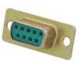 D-Sub PIN: 9 zásuvka zásuvka do panelu přímý pájení 7,5A