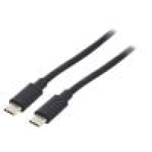 Kabel USB 3.1 USB C vidlice,z obou stran zlacený 1m černá
