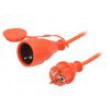 Prodlužovací síťový kabel Zásuvky: 1 PVC oranžová 3x1,5mm2