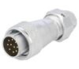 WF16 zástrčka vidlice PIN: 10 IP67 5÷6,5mm 5A pájení na kabel