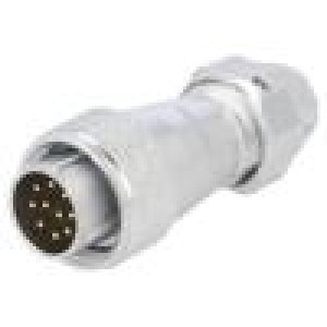 WF16 zástrčka vidlice PIN: 10 IP67 5÷6,5mm 5A pájení na kabel