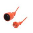 Prodlužovací síťový kabel Zásuvky: 1 PVC oranžová 2x1mm2 15m