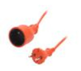 Prodlužovací síťový kabel Zásuvky: 1 PVC oranžová 2x1mm2 15m