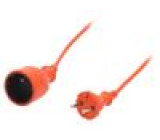 Prodlužovací síťový kabel Zásuvky: 1 PVC oranžová 2x1mm2 30m