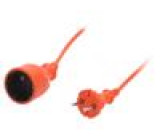 Prodlužovací síťový kabel Zásuvky: 1 PVC oranžová 2x1mm2 25m