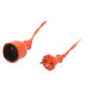 Prodlužovací síťový kabel Zásuvky: 1 PVC oranžová 2x1mm2 30m