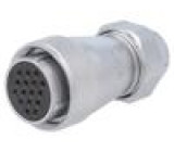 WF28 zástrčka zásuvka PIN: 16 IP67 10,5÷12,5mm 10A pájení