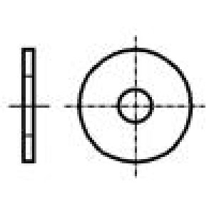 Podložka kulatá M3 D=3,2mm h=0,8mm kyselinovzdorná ocel A4