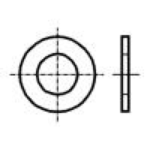 Podložka kulatá M3 D=3,2mm h=0,8mm kyselinovzdorná ocel A4