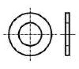 Podložka kulatá M10 D=10,5mm h=2mm ocel Povlak: zinek