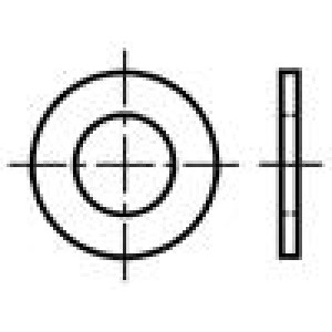 Podložka kulatá M1,7 D=4,5mm h=0,3mm prešpán BN: 1077