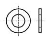 Podložka kulatá M3 D=3,2mm h=0,8mm nerezavějící ocel A2
