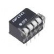 Přepínač: DIP-SWITCH Počet sekcí: 4 OFF-ON 0,0025A/24VDC pol: 2