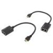 Extender HDMI HDCP HDMI vidlice,RJ45 zásuvka x2 Barva: černá