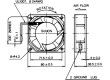 Ventilátor 115VAC 80x80x38mm 52(±7%)m3/h 36,5dBA 12W