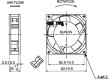 Ventilátor 115VAC 92x92x25mm 62(±7%)m3/h 40dBA kuličkové