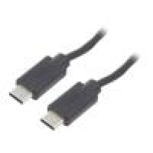 Kabel USB 2.0 USB C vidlice,z obou stran 3m Barva: černá