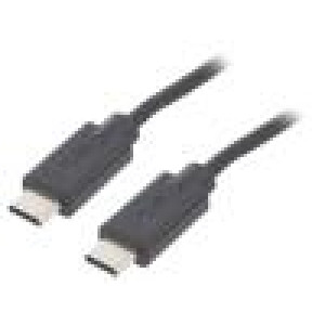 Kabel USB 2.0 USB C vidlice,z obou stran 1,4m Barva: černá