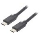 Kabel USB 3.1 USB C vidlice,z obou stran 1,4m Barva: černá