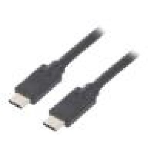 Kabel USB 3.1 USB C vidlice,z obou stran 2,5m Barva: černá