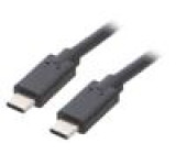 Kabel USB 3.1 USB C vidlice,z obou stran 3m Barva: černá