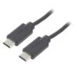 Kabel USB 2.0 USB C vidlice,z obou stran 2,5m Barva: černá