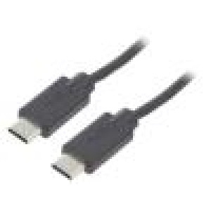 Kabel USB 2.0 USB C vidlice,z obou stran 2,5m Barva: černá