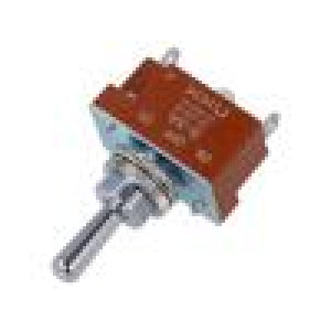 Přepínač páčkový pol: 3 SP3T ON-OFF-ON 6A/250VAC 20A/30VDC