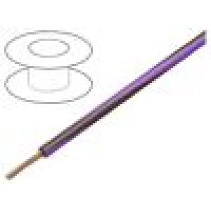 Wire LgY stranded Cu 0.35mm2 brown-violet PVC 300/500V 200m