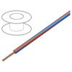 Vodič LgY lanko Cu 0,35mm2 červeno-modrá PVC 300/500V 200m