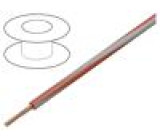 Wire LgY stranded Cu 0.75mm2 red-gray PVC 300/500V