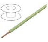 Wire LgY stranded Cu 2.5mm2 light green PVC 300/500V 50m