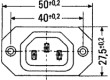 Zásuvka IEC na panel 10 A faston 4,8 mm (konektor samice)