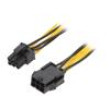 Kabel: napájecí PCI-E 6 pin vidlice,PCI-E 6pin zásuvka 0,4m