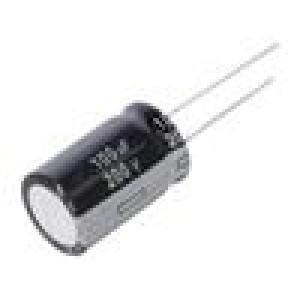 Kondenzátor: elektrolytický THT 100uF 200VDC Ø16x25mm ±20%