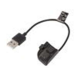 Kabel: pro nabíjení chytrých hodinek 0,15m 1A černá