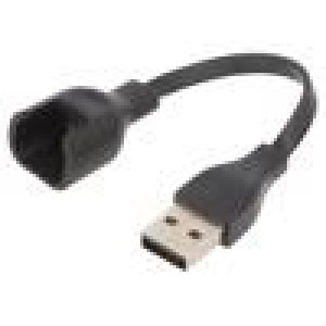 Kabel: pro nabíjení chytrých hodinek 0,1m 1A černá