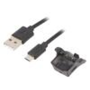 Kabel: pro nabíjení chytrých hodinek 0,5m 1A černá