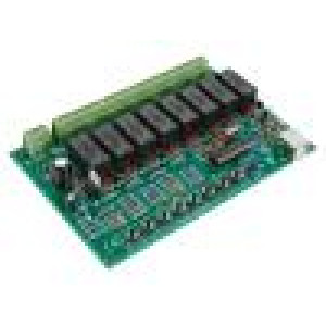 VEL-WMI8090 Reléová karta USB 12÷14VDC Kanály: 8 9÷10VAC