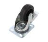 Pojezdové kolo Ø: 80mm W: 25mm H: 107mm otočné s brzdou 50kg