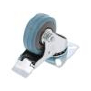 Pojezdové kolo Ø: 50mm W: 17mm H: 69mm otočné s brzdou 35kg