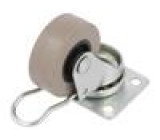 Pojezdové kolo Ø: 40mm W: 15mm H: 58mm otočné s brzdou 30kg