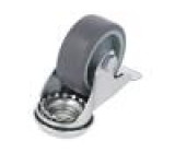 Pojezdové kolo Ø: 50mm W: 20mm H: 69,5mm otočné s brzdou 40kg