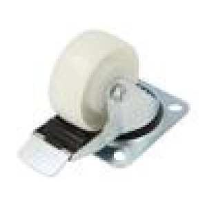 Pojezdové kolo Ø: 80mm W: 32mm H: 105mm otočné s brzdou 150kg